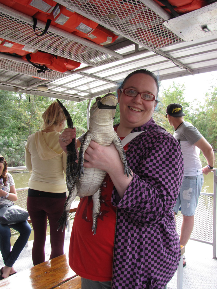 Swamp tour - held an aligator