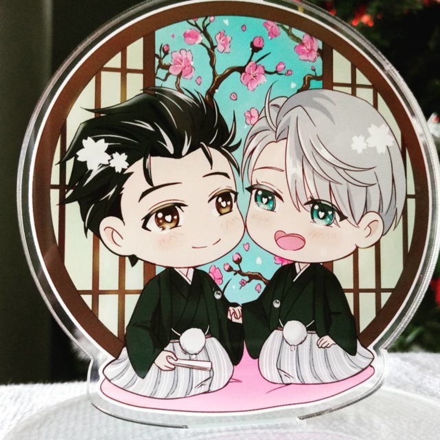 I also got this beautiful Yuri on Ice standee from @emptycicada  THANK YOU!! #fangirlpurchases #yurionice #fanmademerch