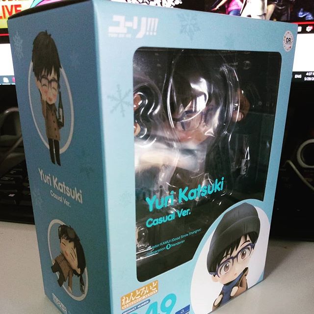 Look who arrived today!!!!! The box is a lot smaller than my other YOI nendoroids so i didnt think it was him. Gosh he is too fricking cute. #yurionice #fangirlpurchases #iloveyurikatsuki