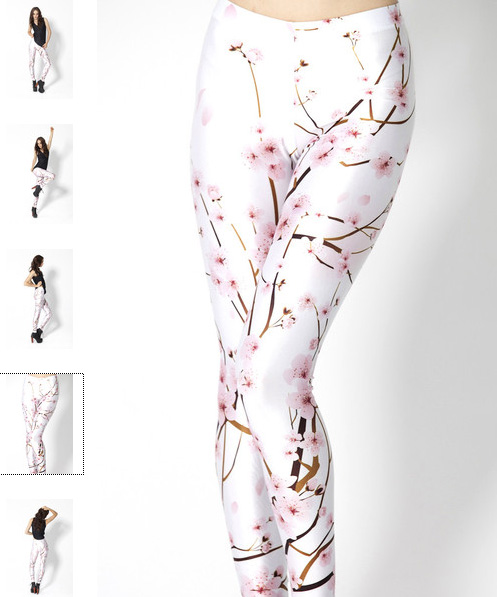 Cherry Blossom White Leggings